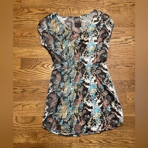 Buffalo Clementine mini dress snakeskin print  silk blend Medium